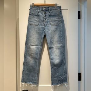 Denim Forum - The Bailey High Rise Crop Flare Jean